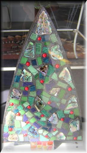 Xmas Paua mosaic tree Eastborne Wellington