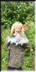 Janet with fish and roses